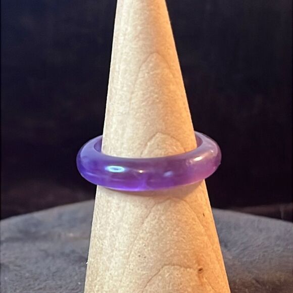 New Natural Amethyst Crystal Band Ring size 9 - Picture 6 of 13